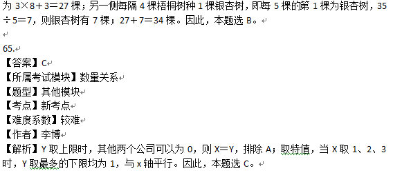 2016国家公务员考试试题:行测数量关系答案解析(地市级)